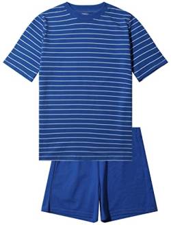 In One Clothing Jungen Schlafanzug kurz (Mittelblau, 140) von In One Clothing