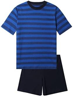 In One Clothing Jungen Schlafanzug kurz (dunkelblau-Melange, 140) von In One Clothing