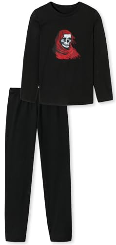 Jungen Schlafanzug lang Dark Night, aus 100% Baumwolle, mit Motiv Dark Night, in der Farbe schwarz - Grösse 140 von In One Clothing