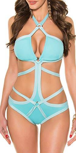 Koucla Monokini Beachwear Badeanzug Neckholder (Mint, S) von In-Stylefashion