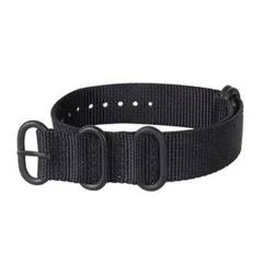 InOmak Nylon Uhrengurt 26mm Nylon Sport Watch Band Armband, Schwarz-b, 26mm von InOmak