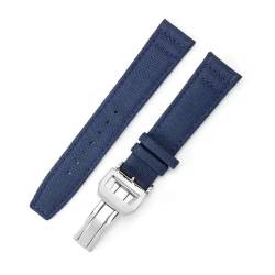 InOmak Nylon Watchband 18-24mm Sports Uhrengurt, Blaustahlschnalle, 21mm von InOmak