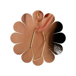 Inateannal Boho Geometrische Sechseck-Ohrringe Gold Hohle Reif-Ohrringe Große Geometrische Tropfen-Ohrringe Übertriebene Polygon-Ohrringe Schmuck Für Frauen Und Mädchen von Inateannal