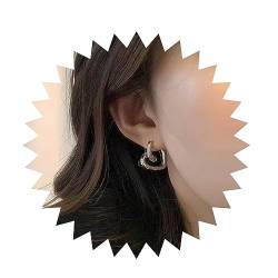 Inateannal Vintage Herz Creolen Silber Herz Tropfen Ohrringe Hohle Liebe Herz Ohrringe Minimalistische Herz Ohrstecker Schmuck Für Frauen Und Mädchen von Inateannal