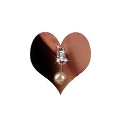 Inateannal Vintage Kristall Perlen Ohrringe Gold Perlen Ohrringe Cz Strass Ohrstecker Perlen Ohrringe Braut Ohrringe Schmuck Für Frauen Und Mädchen von Inateannal