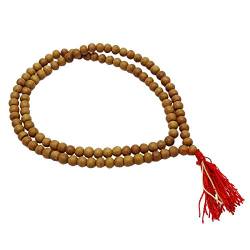 Indianbeautifulart Traditionelles Sandelholz Japa Mala Braunes Rosenbeet-Gebet-Korn-Meditation von Indianbeautifulart