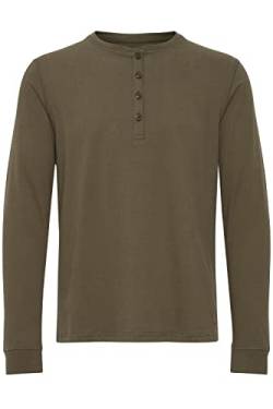 Indicode Armando Herren Longsleeve Langarmshirt Shirt aus 100% Baumwolle, Größe:S, Farbe:Army (600) von Indicode