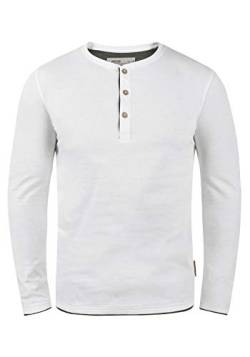 Indicode Gifford Herren Longsleeve Langarmshirt Shirt Mit Grandad-Ausschnitt, Größe:L, Farbe:Off-White (002) von Indicode