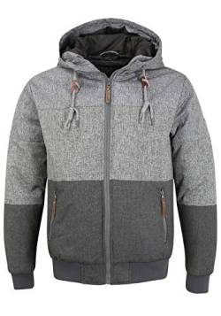 Indicode Hannibal Herren Übergangsjacke Herrenjacke Jacke mit Kapuze, Größe:L, Farbe:Light Grey Mix (913) von Indicode