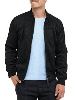 Indicode Herren Abbott Velours-Kunstleder Jacke | Herrenjacke Wildleder-Look für Männer Black M von Indicode