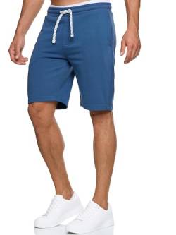 Indicode Herren Aldrich Sweatshorts mit Kordelzug | Herrenshorts Sportshorts für Männer Ensign Blue S von Indicode