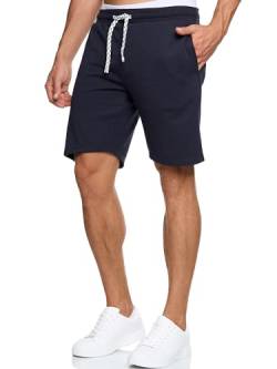 Indicode Herren Aldrich Sweatshorts mit Kordelzug | Herrenshorts Sportshorts für Männer Navy S von Indicode