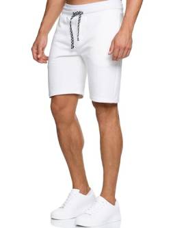 Indicode Herren Aldrich Sweatshorts mit Kordelzug | Herrenshorts Sportshorts für Männer Offwhite L von Indicode