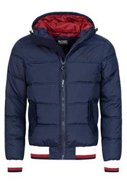 Indicode Herren Bacon Steppjacke in Daunenjacken-Optik | Winterjacke Übergangsjacke Navy XL von Indicode