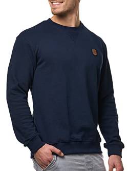 Indicode Herren Beechen Sweatshirt mit RIPP-Bündchen | Herren Sweater Pullover für Männer Navy XXL von Indicode