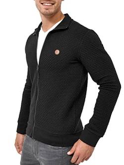 Indicode Herren Bermie Sweatjacke mit Stehkragen | Cardigan Herrenjacke Sweater Männer Black XXL von Indicode