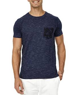 Indicode Herren Blaine T-Shirt mit Rundhals-Ausschnitt | Herrenshirt Sommershirt Blau S von Indicode