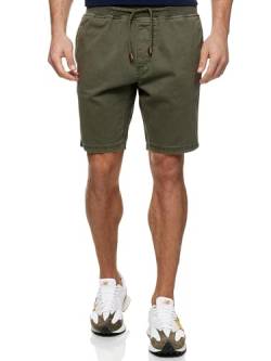 Indicode Herren Carver Chino Shorts aus Baumwolle | Bermuda Herren Chino Shorts f. Männer Grün M von Indicode