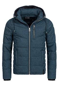 Indicode Herren Circus Steppjacke in Daunenjacken-Optik | Winterjacke Übergangsjacke Navy XXL von Indicode