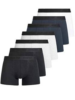 Indicode Herren Copenhagen 7er Pack Boxershorts | Unterwäsche Boxer Shorts Unterhosen Black/Grey/Navy/White M von Indicode