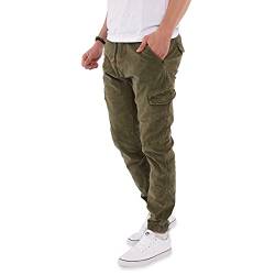 Indicode Herren Cord Hose Cargohose Sydney Baumwolle Cordhose Chino Jogger (Army, XL) von Indicode