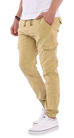 Indicode Herren Cord Hose Cargohose Sydney Baumwolle Cordhose Chino Jogger (Cornstalk, L) von Indicode