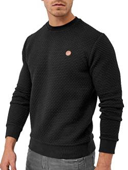 Indicode Herren Dash Pullover mit Rundhals-Ausschnitt | Herrenpulli Strickpullover Männer Black M von Indicode