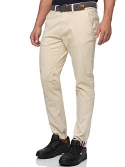 Indicode Herren Eary Chinohose Stretchhose | Chino Herrenhose Super Stretch Stoffhose Fog 32/32 von Indicode