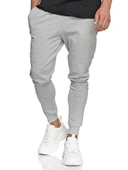 Indicode Herren Eberline Jogginghose aus 60% Baumwolle | Trainingshose Jogger für Männer Grey Mix XL von Indicode