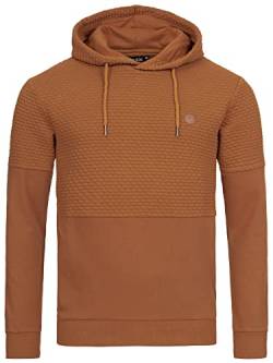 Indicode Herren Franz Sweatshirt mit Kapuze | Hoodie Kapuzenpullover für Männer Rubber XXL von Indicode