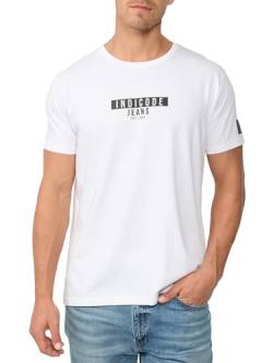 Indicode Herren GOTSVegas T-Shirt mit Rundhals-Ausschnitt aus Baumwolle | Herrenshirt Sommershirt Männer Offwhite L von Indicode