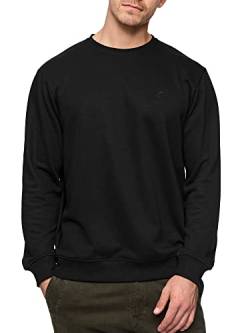 Indicode Herren Holt Sweatshirt mit RIPP-Bündchen | Herren Sweater Pullover für Männer Black XXL von Indicode