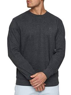 Indicode Herren Holt Sweatshirt mit RIPP-Bündchen | Herren Sweater Pullover für Männer Charcoal Mix M von Indicode