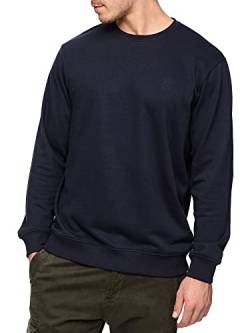 Indicode Herren Holt Sweatshirt mit RIPP-Bündchen | Herren Sweater Pullover für Männer Navy XXL von Indicode
