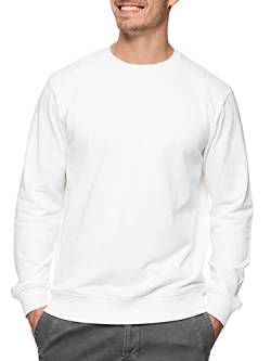 Indicode Herren Holt Sweatshirt mit RIPP-Bündchen | Herren Sweater Pullover für Männer Offwhite M von Indicode
