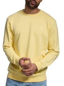 Indicode Herren Holt Sweatshirt mit RIPP-Bündchen | Herren Sweater Pullover für Männer Pale Banana L von Indicode