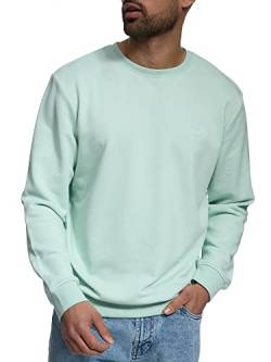 Indicode Herren Holt Sweatshirt mit RIPP-Bündchen | Herren Sweater Pullover für Männer Quiet Wave S von Indicode
