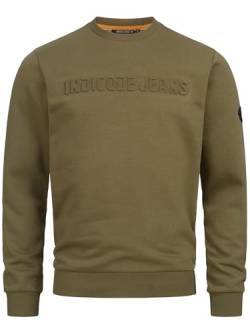 Indicode Herren INAvant Sweatshirt mit Rundhalsausschnitt | Herrenpulli Sweater Pullover Männer Army S von Indicode