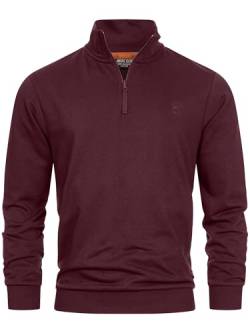 Indicode Herren INBrandt Sweatshirt mit Stehkragen | Herrenpullover Pulli Sweater Pullover Männer Fudge XL von Indicode