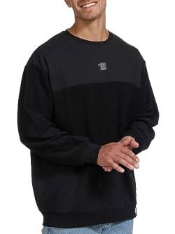 Indicode Herren INBridge Sweatshirt mit RIPP-Bündchen | Herren Sweater Pullover für Männer Black XL von Indicode