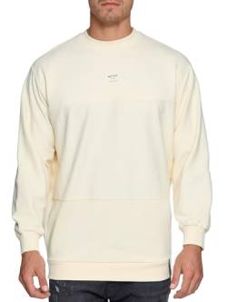Indicode Herren INBridge Sweatshirt mit RIPP-Bündchen | Herren Sweater Pullover für Männer White Asparagus XL von Indicode