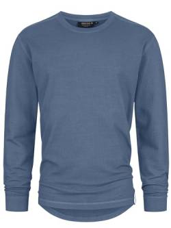 Indicode Herren INCallo Langarmshirt aus Baumwolle | Herrenshirt Langarm Longsleeve Shirt Männer China Blue XL von Indicode