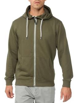 Indicode Herren INChristos Sweatjacke mit Kapuze | Kapuzensweatjacke Hoodie mit Reißverschluss Army XL von Indicode