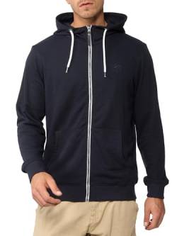 Indicode Herren INChristos Sweatjacke mit Kapuze | Kapuzensweatjacke Hoodie mit Reißverschluss Navy S von Indicode