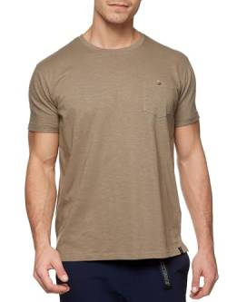 Indicode Herren INJon T-Shirt mit Brusttasche aus 100% Baumwolle | Herrenshirt Sommershirt Männer Covert Green L von Indicode