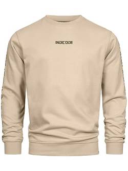 Indicode Herren INKorbin Sweatshirt mit Rundhals-Ausschnitt | Herren Sweater aus Baumwoll-Mix Irish Cream S von Indicode