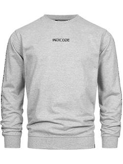 Indicode Herren INKorbin Sweatshirt mit Rundhals-Ausschnitt | Herren Sweater aus Baumwoll-Mix Lt Grey Mix M von Indicode