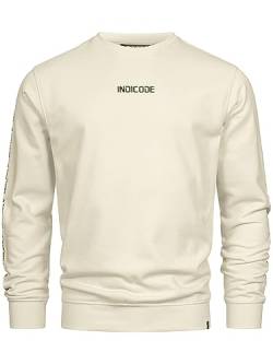 Indicode Herren INKorbin Sweatshirt mit Rundhals-Ausschnitt | Herren Sweater aus Baumwoll-Mix White Asparagus S von Indicode