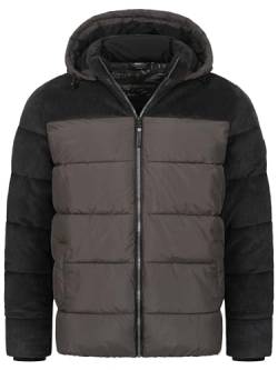 Indicode Herren INLockly Steppjacke mit Kapuze | Herrenjacke Winterjacke Freizeitjacke Männer Raven XXL von Indicode