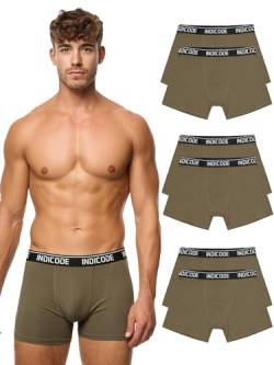 Indicode Herren INMilano 6er Pack Boxershorts | Unterwäsche Boxer Shorts Unterhosen Army S von Indicode